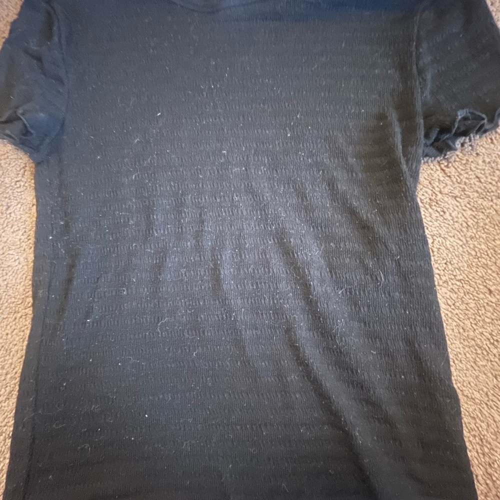 Textured Black Tee